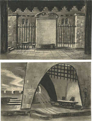 Вильямс Пётр Владимирович. Лот из 30 эскизов декораций к балету «Ромео и Джульетта» С.С. Прокофьева